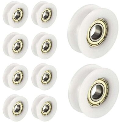 ACKERMAN 10 Pièces En Nylon Avec Roulements À Billes En Plastique Intégrés 608, 6 Rouleaux De Guidage À Rainure De 30 Mm - Publicité ACKERMAN 10 Pièces En Nylon Avec Roulements À Billes En Plastique Intégrés 608, 6 Rouleaux De Guidage À Rainure De 30 Mm - Publicité