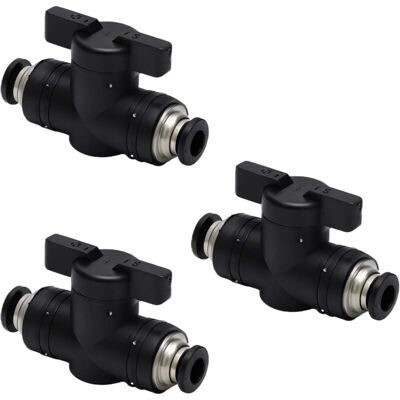 OEM 3pcs Connecteurs Pneumatiques 6mm Noirs,vanne De Régulation Du Débit D'Air Avec Raccord Robinet À Boisseau Sphérique Pneumatique Avec Robinet D'Arrêt Pour Atelier À Domicile,voiture,industrie-dou - Publicité OEM 3pcs Connecteurs Pneumatiques 6mm Noirs,vanne De Régulation Du Débit D'Air Avec Raccord Robinet À Boisseau Sphérique Pneumatique Avec Robinet D'Arrêt Pour Atelier À Domicile,voiture,industrie-dou - Publicité