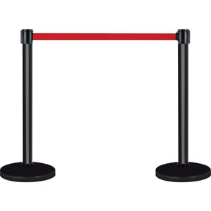 Novap - Kit 2 Poteaux À Sangles Alu Noir Sur Socle Lesté 10kg Avec Tête À Sangle Rouge 5m X 50mm Et Tête Réceptrice - 2019866 - Publicité Novap - Kit 2 Poteaux À Sangles Alu Noir Sur Socle Lesté 10kg Avec Tête À Sangle Rouge 5m X 50mm Et Tête Réceptrice - 2019866 - Publicité