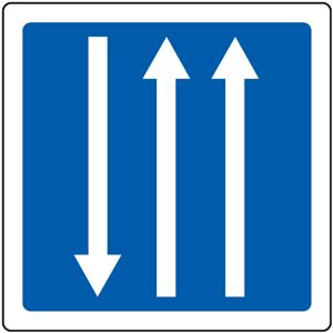 Signaletique.biz France - Panneau Indication C29b – Créneau De Dépassement À 3 Voies Affectées – Carré Classe 1 500 Mm – Gamme Ecolign - Publicité Signaletique.biz France - Panneau Indication C29b – Créneau De Dépassement À 3 Voies Affectées – Carré Classe 1 500 Mm – Gamme Ecolign - Publicité