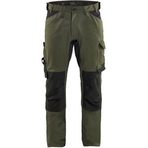 BLAKLADER Pantalon De Travail Artisan Denim Stretch 1751 Vert Forêt/noir 3xl - Fr(54) - Se(c60) - Courtes - Publicité BLAKLADER Pantalon De Travail Artisan Denim Stretch 1751 Vert Forêt/noir 3xl - Fr(54) - Se(c60) - Courtes - Publicité