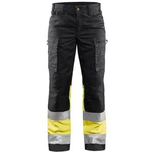 BLAKLADER Pantalon De Travail Stretch Haute Visibilité Femme 7161 - Noir/jaune Fluo 2xl - Fr(50) - Se(c48) - Courtes - Publicité BLAKLADER Pantalon De Travail Stretch Haute Visibilité Femme 7161 - Noir/jaune Fluo 2xl - Fr(50) - Se(c48) - Courtes - Publicité