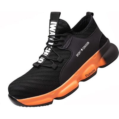 OEM Chaussures De Sécurité Pour Homme Femme, Standard S1 Embout Acier Respirant Chaussures De Travail Légère Chantiers Et Industrie Basket - Noir Orange 42eu 30cm, - Publicité OEM Chaussures De Sécurité Pour Homme Femme, Standard S1 Embout Acier Respirant Chaussures De Travail Légère Chantiers Et Industrie Basket - Noir Orange 42eu 30cm, - Publicité
