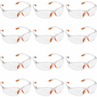 OEM Lot De 12 Lunettes De Sécurité Transparentes - Lunettes De Protection Avec Verres En Plastique, Pont-de-nez Et Embouts De Branches En Caoutchouc Pour Plus De Confort - Lunette Transparente Ppe - Publicité OEM Lot De 12 Lunettes De Sécurité Transparentes - Lunettes De Protection Avec Verres En Plastique, Pont-de-nez Et Embouts De Branches En Caoutchouc Pour Plus De Confort - Lunette Transparente Ppe - Publicité