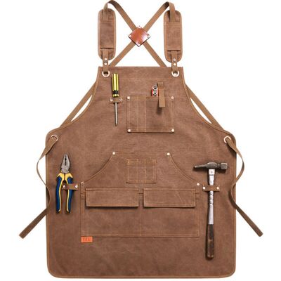 XISRENS Tablier En Toile Super Épais, Multifonction, Poche, Cuisine, Manucure, Nettoyage, Uniforme, Travail Du Bois, Mécanicien, Ferme, Ranch, Tablier De Protection - Publicité XISRENS Tablier En Toile Super Épais, Multifonction, Poche, Cuisine, Manucure, Nettoyage, Uniforme, Travail Du Bois, Mécanicien, Ferme, Ranch, Tablier De Protection - Publicité