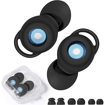 AHLSEN Bravix Boule Anti Bruit Bouchons Pour Dormir, Protection Auditive Réutilisable En Silicone Flexible Et Doux, Travail, Voyage, Lire - Noir - Publicité AHLSEN Bravix Boule Anti Bruit Bouchons Pour Dormir, Protection Auditive Réutilisable En Silicone Flexible Et Doux, Travail, Voyage, Lire - Noir - Publicité