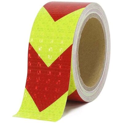 OEM Ruban De Signalisation Réfléchissant Rouge Et Jaune 5cm X 10m – Haute Visibilité Étanche Pour Chantiers Humides – Surface Ultraréfléchissante - Publicité OEM Ruban De Signalisation Réfléchissant Rouge Et Jaune 5cm X 10m – Haute Visibilité Étanche Pour Chantiers Humides – Surface Ultraréfléchissante - Publicité