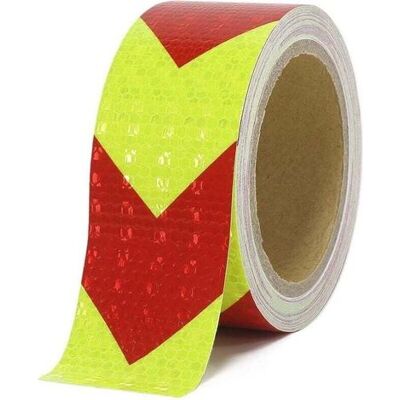 OEM Ruban De Signalisation Réfléchissant Rouge Et Jaune 5cm X 10m – Haute Visibilité Étanche Pour Chantiers Humides – Surface Ultraréfléchissante - Publicité OEM Ruban De Signalisation Réfléchissant Rouge Et Jaune 5cm X 10m – Haute Visibilité Étanche Pour Chantiers Humides – Surface Ultraréfléchissante - Publicité