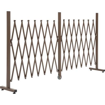 ACKERMAN Barrière De Sécurité Escamotable, Barrière Déployable 52-405cm, Aluminium Pour Jardin, Brun, H103,5cm - Publicité ACKERMAN Barrière De Sécurité Escamotable, Barrière Déployable 52-405cm, Aluminium Pour Jardin, Brun, H103,5cm - Publicité