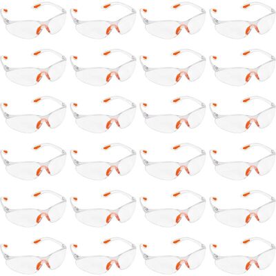 OEM Lot De 24 Lunettes De Sécurité Transparentes - Lunettes De Protection Avec Verres En Plastique, Pont-de-nez Et Embouts De Branches En Caoutchouc Pour Plus De Confort - Lunette Transparente Ppe-dou - Publicité OEM Lot De 24 Lunettes De Sécurité Transparentes - Lunettes De Protection Avec Verres En Plastique, Pont-de-nez Et Embouts De Branches En Caoutchouc Pour Plus De Confort - Lunette Transparente Ppe-dou - Publicité