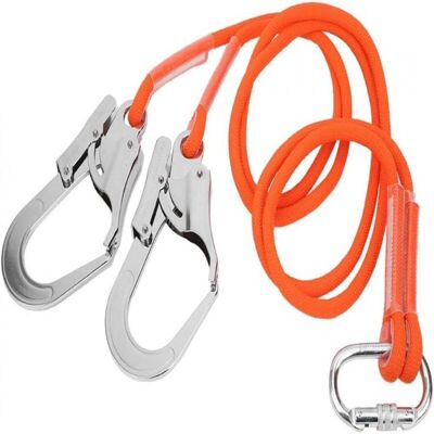 OEM Longe De Sécurité, Longe D'Escalade De Sécurité Harnais Sangle De Protection Antichute, Harnais De Protection Lanière Ceinture De Travail À Haute Altitude Avec Crochet En Acier (1.6m)-dou - Publicité OEM Longe De Sécurité, Longe D'Escalade De Sécurité Harnais Sangle De Protection Antichute, Harnais De Protection Lanière Ceinture De Travail À Haute Altitude Avec Crochet En Acier (1.6m)-dou - Publicité