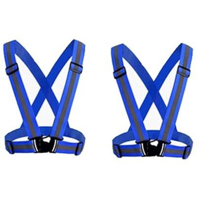 OEM Pack De 2 (bleu)gilet De Sécurité Réfléchissant Pour Adultes / Enfants, Veste De Gilet De Travail Réglable Haute Visibilité, Équipement De Sport Haute Visibilité Pour Le Jogging - Publicité OEM Pack De 2 (bleu)gilet De Sécurité Réfléchissant Pour Adultes / Enfants, Veste De Gilet De Travail Réglable Haute Visibilité, Équipement De Sport Haute Visibilité Pour Le Jogging - Publicité