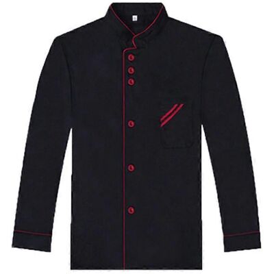 LISATR Uniforme De Chef Unisexe À Manches Longues, Haut De Chef Basique Pour La Restauration, Boulangerie, Hôtel, Restaurant - Taille Xl (noir)-xl-black - Publicité LISATR Uniforme De Chef Unisexe À Manches Longues, Haut De Chef Basique Pour La Restauration, Boulangerie, Hôtel, Restaurant - Taille Xl (noir)-xl-black - Publicité