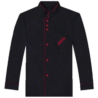 YUDO Veste De Chef Unisexe À Manches Courtes Ou Longues, Uniforme De Travail Pour Le Service De Cuisine En Hôtellerie-restauration.-xl Short Sleeve-black And Red - Publicité YUDO Veste De Chef Unisexe À Manches Courtes Ou Longues, Uniforme De Travail Pour Le Service De Cuisine En Hôtellerie-restauration.-xl Short Sleeve-black And Red - Publicité