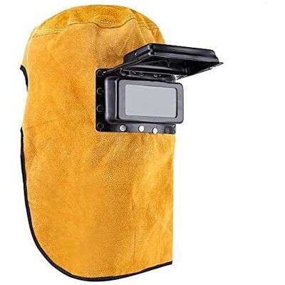 AHLSEN Bravix Masque De Soudage Confortable En Cuir, Masque De Travail De Capuchon De Casque De Soudage Durable Résistant À La Chaleur Respirant De Soudage Casque De Pprotection Masque - Publicité AHLSEN Bravix Masque De Soudage Confortable En Cuir, Masque De Travail De Capuchon De Casque De Soudage Durable Résistant À La Chaleur Respirant De Soudage Casque De Pprotection Masque - Publicité