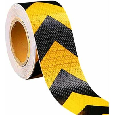 SANS MARQUE Autocollant Danger Arrow Ruban Réfléchissant Jaune Et Noir Bande Reflechissante Ruban De Signalisation Réflecteur Ruban Adhésif De Sécurité Conspicuity Ruban Davertissement - Publicité SANS MARQUE Autocollant Danger Arrow Ruban Réfléchissant Jaune Et Noir Bande Reflechissante Ruban De Signalisation Réflecteur Ruban Adhésif De Sécurité Conspicuity Ruban Davertissement - Publicité