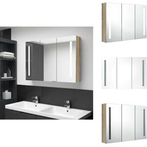 Vidaxl - Armoire De Salle De Bain À Miroir Led 89x14x62 Cm Chêne - Meuble De Salle De Bain - Armoire De Salle De Bain - Armoire À Pharmacie - Éclairage Led - Miroir Lumineux - Publicité Vidaxl - Armoire De Salle De Bain À Miroir Led 89x14x62 Cm Chêne - Meuble De Salle De Bain - Armoire De Salle De Bain - Armoire À Pharmacie - Éclairage Led - Miroir Lumineux - Publicité