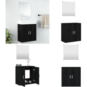 Vidaxl - Ensemble De Meubles Salle De Bain 2 Pcs Noir Bois D'Ingénierie - Meuble Salle De Bain - Ensemble Salle De Bain - Armoire Salle De Bain - Miroir Salle De Bain - Design Moderne - Home & Living - Publicité Vidaxl - Ensemble De Meubles Salle De Bain 2 Pcs Noir Bois D'Ingénierie - Meuble Salle De Bain - Ensemble Salle De Bain - Armoire Salle De Bain - Miroir Salle De Bain - Design Moderne - Home & Living - Publicité