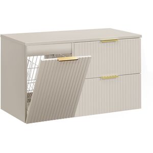 Petits-meubles - Meuble Sous-vasque 100cm Panier À Linge Adriel Cachemire - Publicité Petits-meubles - Meuble Sous-vasque 100cm Panier À Linge Adriel Cachemire - Publicité