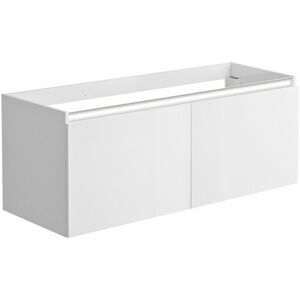 Allibert - Meuble sous-vasque 120 cm 2 portes pesaro blanc alpin brillant - Blanc Alpin - Publicité