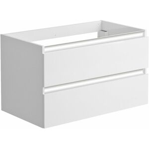 Allibert - Meuble sous-vasque 80 cm 2 tiroirs pesaro blanc alpin brillant - Blanc Alpin - Publicité