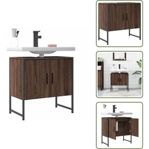 VIDAXL The Living Store - Armoire Lavabo De Salle De Bain Chêne Marron 60x33x60 Cm - Meuble Lavabo - Armoire Salle De Bain - Placard Lavabo - Meuble Salle De Bain - Rangement Salle De Bain - Publicité VIDAXL The Living Store - Armoire Lavabo De Salle De Bain Chêne Marron 60x33x60 Cm - Meuble Lavabo - Armoire Salle De Bain - Placard Lavabo - Meuble Salle De Bain - Rangement Salle De Bain - Publicité