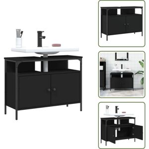 VIDAXL The Living Store - Armoire Lavabo De Salle De Bain Noir 80x30x60 Cm - Meuble Lavabo - Armoire Salle De Bain - Placard Lavabo - Meuble Salle De Bain - Rangement Salle De Bain - Publicité VIDAXL The Living Store - Armoire Lavabo De Salle De Bain Noir 80x30x60 Cm - Meuble Lavabo - Armoire Salle De Bain - Placard Lavabo - Meuble Salle De Bain - Rangement Salle De Bain - Publicité