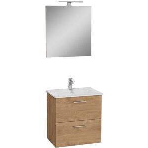 Mia ensemble meuble 59x61x39,5 cm avec miroir, lavabo et éclairage led, Chêne (MIASET60D) - Vitra - Publicité