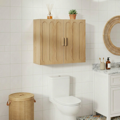 ACKERMAN Meubles De Salle De Bain Muraux, Armoires À Pharmacie Avec Clayettes Réglables, Meubles Suspendus Pour Salle De Bain, Adaptés Pour Buanderie, Cuisine Et Salon, Couleur Chêne - Publicité ACKERMAN Meubles De Salle De Bain Muraux, Armoires À Pharmacie Avec Clayettes Réglables, Meubles Suspendus Pour Salle De Bain, Adaptés Pour Buanderie, Cuisine Et Salon, Couleur Chêne - Publicité