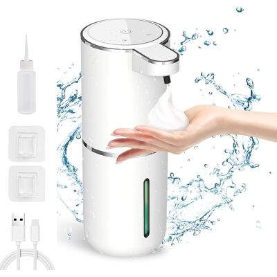 GRASSLIN 1 Distributeur De Savon Automatique, 4 Niveaux, Usb Rechargeable, Ipx5 Étanche, Pour Cuisine Et Salle De Bain - Publicité GRASSLIN 1 Distributeur De Savon Automatique, 4 Niveaux, Usb Rechargeable, Ipx5 Étanche, Pour Cuisine Et Salle De Bain - Publicité