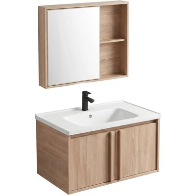 Un Ensemble De Meubles De Salle De Bains Avec Un Lavabo Rea Gama T25023 Bxm 70cm Beige - Publicité Un Ensemble De Meubles De Salle De Bains Avec Un Lavabo Rea Gama T25023 Bxm 70cm Beige - Publicité