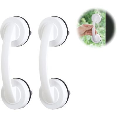 Generic Lot De 2 Poignées De Salle De Bain À Ventouses, Antidérapantes, Stables, Adaptées Aux Personnes Âgées, Poignée De Douche Portable (blanches, 22 Cm) - Publicité Generic Lot De 2 Poignées De Salle De Bain À Ventouses, Antidérapantes, Stables, Adaptées Aux Personnes Âgées, Poignée De Douche Portable (blanches, 22 Cm) - Publicité