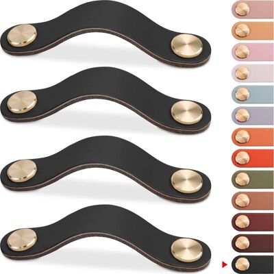 Vision 4pcs Poignée Meuble Cuir, Bouton Porte Placard Poignee Cuir Bouton De Tiroir, Poignee De Meuble Vintage Pour Armoires, Commode, Cuisine, Salle De Bain (noir, 128mm) - Publicité Vision 4pcs Poignée Meuble Cuir, Bouton Porte Placard Poignee Cuir Bouton De Tiroir, Poignee De Meuble Vintage Pour Armoires, Commode, Cuisine, Salle De Bain (noir, 128mm) - Publicité