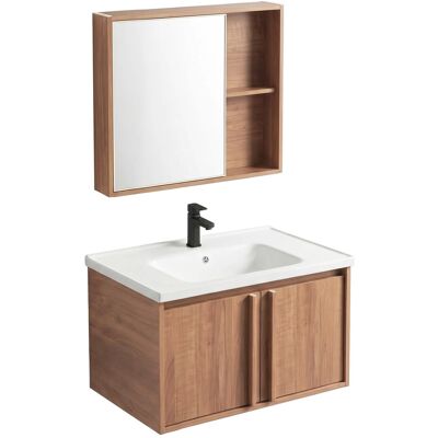 Un Ensemble De Meubles De Salle De Bains Avec Un Lavabo Rea Gama T25023 Hhl 60cm Brown - Publicité Un Ensemble De Meubles De Salle De Bains Avec Un Lavabo Rea Gama T25023 Hhl 60cm Brown - Publicité