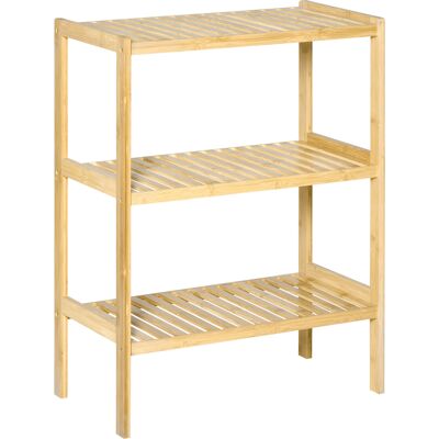 ACKERMAN Étagère De Salle De Bain Étagère Sur Pied 3 Niveaux Étagère En Bambou Étagère De Cuisine Pour Salle De Bain Cuisine Salon Couloir Naturel 62 X 33 X 80 Cm - Publicité ACKERMAN Étagère De Salle De Bain Étagère Sur Pied 3 Niveaux Étagère En Bambou Étagère De Cuisine Pour Salle De Bain Cuisine Salon Couloir Naturel 62 X 33 X 80 Cm - Publicité