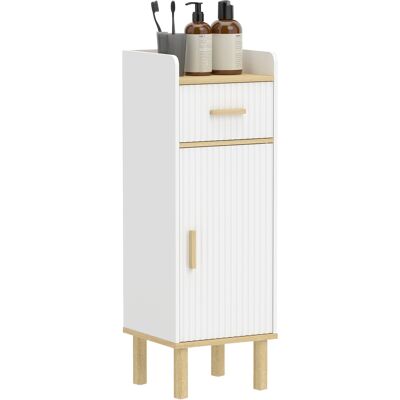 ARRIGONI Meuble De Salle De Bain Etroit Avec Etagere Reglable Blanc - Publicité ARRIGONI Meuble De Salle De Bain Etroit Avec Etagere Reglable Blanc - Publicité