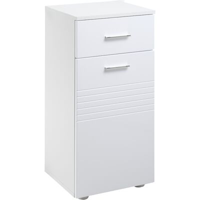 OEM Meuble Sur Pied Colonne Bas De Salle De Bain Placard Porte Avec Étagère Tiroir Coulissant En Bois Blanc - Publicité OEM Meuble Sur Pied Colonne Bas De Salle De Bain Placard Porte Avec Étagère Tiroir Coulissant En Bois Blanc - Publicité