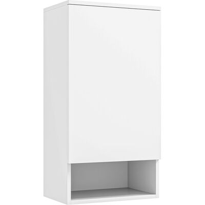 ACKERMAN Meuble Suspendu Armoire Murale Avec Portes, Meuble De Salle De Bain, Meuble De Cuisine Avec Étagères Réglables, Compartiment Ouvert, Armoire À Pharmacie Montage Mural Blanc 40 X 27 X 77 Cm - Publicité ACKERMAN Meuble Suspendu Armoire Murale Avec Portes, Meuble De Salle De Bain, Meuble De Cuisine Avec Étagères Réglables, Compartiment Ouvert, Armoire À Pharmacie Montage Mural Blanc 40 X 27 X 77 Cm - Publicité