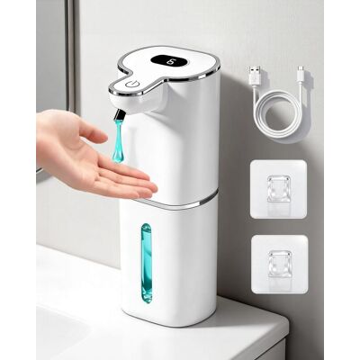 GRASSLIN 1 Distributeur Savon Automatique, 6 Niveaux Réglables, Capteur Infrarouge, Écran Digital, Batterie 1200mah, Usb, Ipx5, Cuisine Salle De Bain - Publicité GRASSLIN 1 Distributeur Savon Automatique, 6 Niveaux Réglables, Capteur Infrarouge, Écran Digital, Batterie 1200mah, Usb, Ipx5, Cuisine Salle De Bain - Publicité