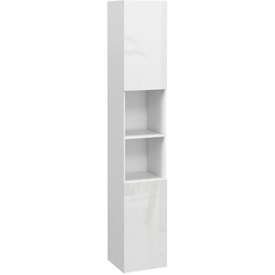 OEM Meuble Colonne De Salle De Bain 2 Placards Avec Étagères Réglables + 2 Niches 30 X 30 X 181,5 Cm Blanc - Publicité OEM Meuble Colonne De Salle De Bain 2 Placards Avec Étagères Réglables + 2 Niches 30 X 30 X 181,5 Cm Blanc - Publicité