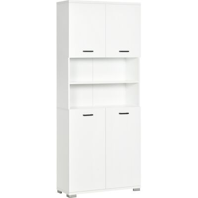 ARRIGONI Meuble De Salle De Bain En Panneaux De Particules Blanc Avec 2 Armoires A Portes Et 2 Etageres Ouvertes 80x33,5x190 Cm - Publicité ARRIGONI Meuble De Salle De Bain En Panneaux De Particules Blanc Avec 2 Armoires A Portes Et 2 Etageres Ouvertes 80x33,5x190 Cm - Publicité