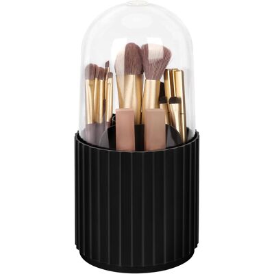 GRASSLIN 1 Organisateur Pinceaux, Rotation 360 Degrés, Couvercle Transparent, 5 Compartiments, Pour Salle De Bain Vanité - Publicité GRASSLIN 1 Organisateur Pinceaux, Rotation 360 Degrés, Couvercle Transparent, 5 Compartiments, Pour Salle De Bain Vanité - Publicité