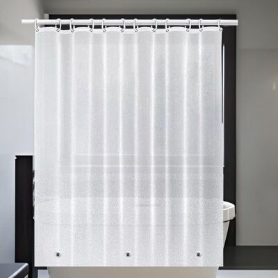 GRASSLIN 1 Doublure De Rideau De Douche, 12 Trous, Aimants Inférieurs, Clips Magnétiques, 152,4 X 182,9 Cm, Salle De Bain - Publicité GRASSLIN 1 Doublure De Rideau De Douche, 12 Trous, Aimants Inférieurs, Clips Magnétiques, 152,4 X 182,9 Cm, Salle De Bain - Publicité