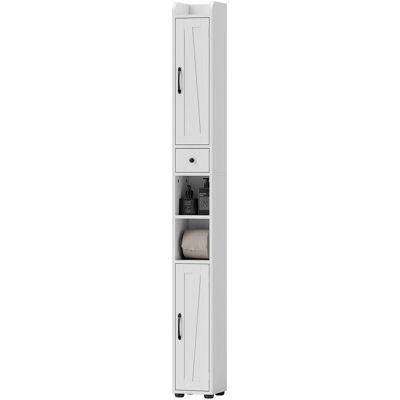 HEAT Armoire De Salle De Bain Haute, Colonne, 2 Portes, Tiroir, Étagères Réglables, 20 X 20 X 185 Cm, Blanche - Publicité HEAT Armoire De Salle De Bain Haute, Colonne, 2 Portes, Tiroir, Étagères Réglables, 20 X 20 X 185 Cm, Blanche - Publicité