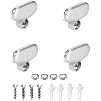 SCORPIO 4pcs Clips De Miroir, Clip En Verre Flottant Miroir, Clips De Miroir De Salle De Bains, Supports De Support D'Étagère De Pince En Verre - Publicité SCORPIO 4pcs Clips De Miroir, Clip En Verre Flottant Miroir, Clips De Miroir De Salle De Bains, Supports De Support D'Étagère De Pince En Verre - Publicité