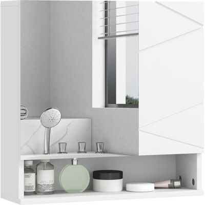 Generic Armoire Murale Miroir De Salle De Bain Placard De Rangement 2 Portes 55 X 17 X 55 Cm Blanc - Publicité Generic Armoire Murale Miroir De Salle De Bain Placard De Rangement 2 Portes 55 X 17 X 55 Cm Blanc - Publicité