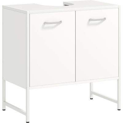 Generic Meuble Sous Lavabo, Meuble De Salle De Bain Avec 2 Portes À Fermeture Douce Et Étagère Réglable, Blanc - Publicité Generic Meuble Sous Lavabo, Meuble De Salle De Bain Avec 2 Portes À Fermeture Douce Et Étagère Réglable, Blanc - Publicité
