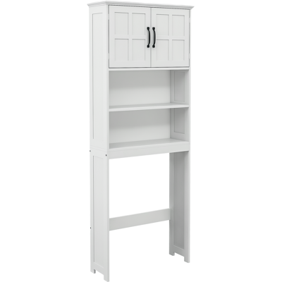 Generic Meuble Wc Dessus De Toilette Armoire De Rangement De Salle De Bain Avec Niches Placard À Double Porte Étagère Réglable - Publicité Generic Meuble Wc Dessus De Toilette Armoire De Rangement De Salle De Bain Avec Niches Placard À Double Porte Étagère Réglable - Publicité