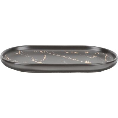 GRASSLIN Plateau De Rangement Lisse Facile À Nettoyer Noir Effet Marbre En Céramique Pour Cosmétiques Et Tasses Pour Comptoir De Salle De Bain'-'- - Publicité GRASSLIN Plateau De Rangement Lisse Facile À Nettoyer Noir Effet Marbre En Céramique Pour Cosmétiques Et Tasses Pour Comptoir De Salle De Bain'-'- - Publicité