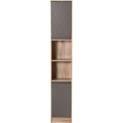 HEAT Meuble De Salle De Bain Cosy Avec Colonne, 30 X 24 X 170 Cm, 2 Portes, Compartiment De Rangement, 2 Niches, Chêne Gris Clair - Publicité HEAT Meuble De Salle De Bain Cosy Avec Colonne, 30 X 24 X 170 Cm, 2 Portes, Compartiment De Rangement, 2 Niches, Chêne Gris Clair - Publicité